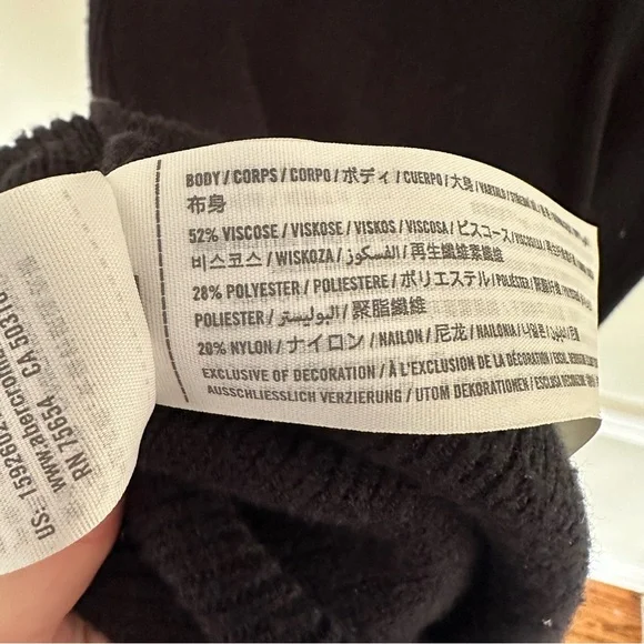 Abercrombie & Fitch Black knee-length zip up sweater dress with mock neck - Picture 10 of 14